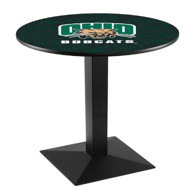 Holland Bar Stool Co. L217-42" Black Wrinkle Ohio University Pub Table