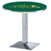 HBS L217-36" Chrome North Dakota State Pub Table by Holland Bar Stool Co. view 1