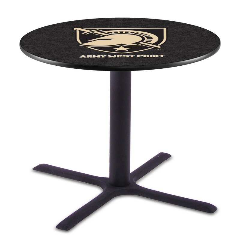 Holland Bar Stool Co. L211-42" Black Wrinkle US Military Academy (Army) Pub Table