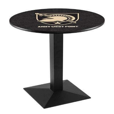 HBS L217-36" Black Wrinkle US Military Academy (Army) Pub Table by Holland Bar Stool Co.