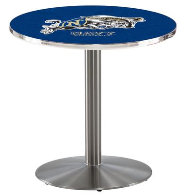 HBS L214-36" Stainless Steel US Naval Academy (Navy) Pub Table by Holland Bar Stool Co.