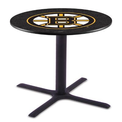 Holland Bar Stool L211-42" Black Wrinkle Boston Bruins Pub Table