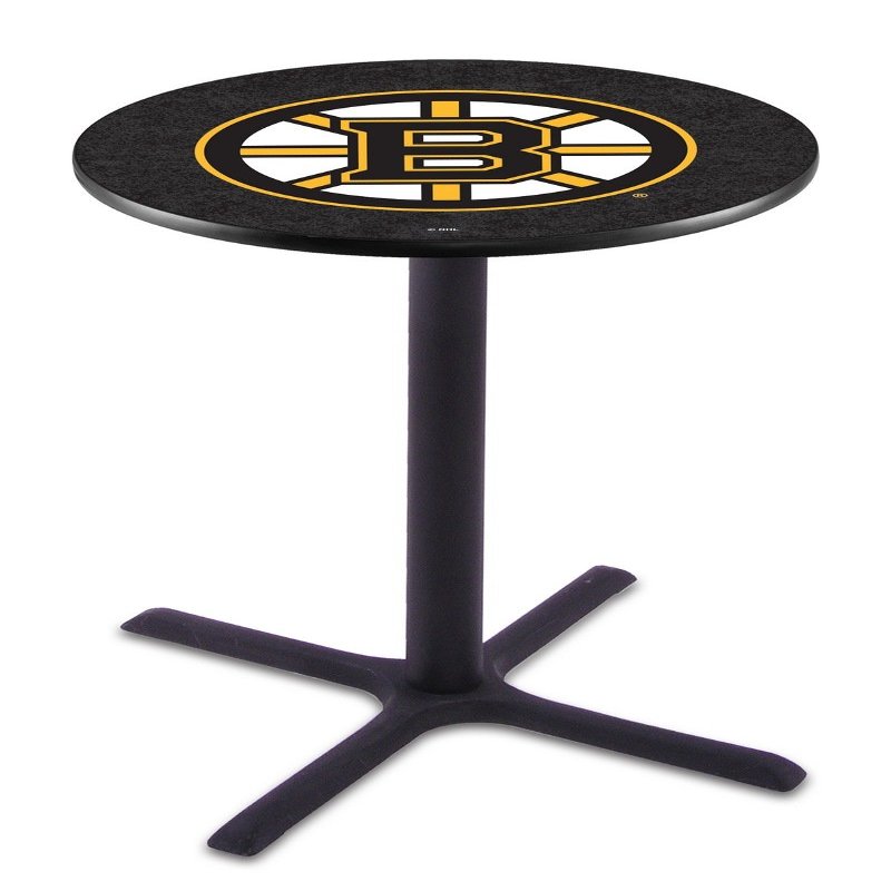 Holland Bar Stool L211-42" Black Wrinkle Boston Bruins Pub Table