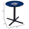 HBS L211-36" Black Wrinkle Georgetown Pub Table by Holland Bar Stool Co. view 2