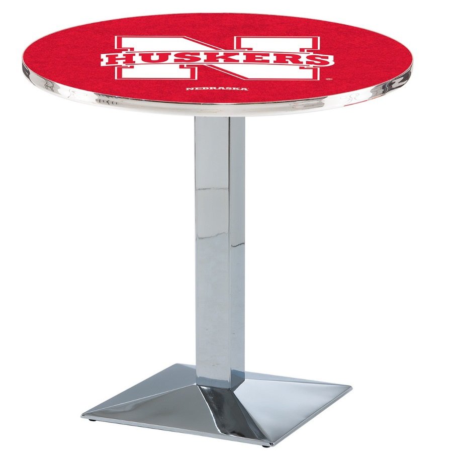 HBS L217-36" Chrome Nebraska Pub Table by Holland Bar Stool Co.