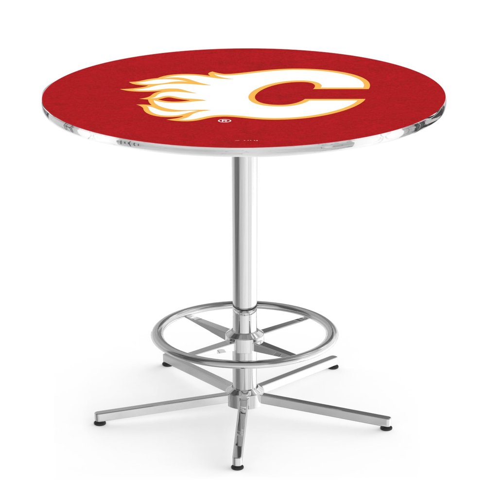 Calgary Flames Officially Licensed L216 Pub Table - NHL - 28" Top