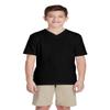 French Toast Boys Short Sleeve V-Neck Tee T Shirt, Black, 4 US view 1