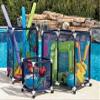 Modern Blue Pool Storage Bin - Extra Large | Perfect Contemporary Nylon Mesh Basket Organizer For Goggles, Beach Balls, Floats, Swim Toys & Accessories | Air Dry Items Quickly & Easily view 2