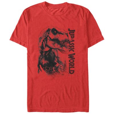 Jurassic Park Men's Jurassic World Da Man Short Sleeve T-Shirt, Red, Small