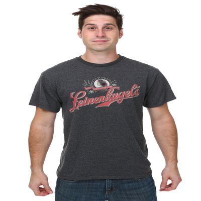 Beavis and Butt-Head Men's Leinenkugels T-Shirt, Small, Charcoal Heather