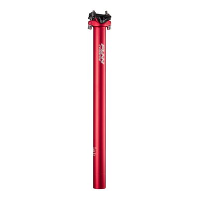 Funn Crossfire Bike Seat Post, Length 400mm, Diameter 31.6mm, Aluminum Alloy AL6061, 3D Forged, One Piece Head and Shaft (Blast Red)