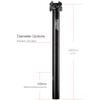 Funn Crossfire Bike Seat Post, Length 400mm, Diameter 31.6mm, Aluminum Alloy AL6061, 3D Forged, One Piece Head and Shaft (Blast Red) view 3