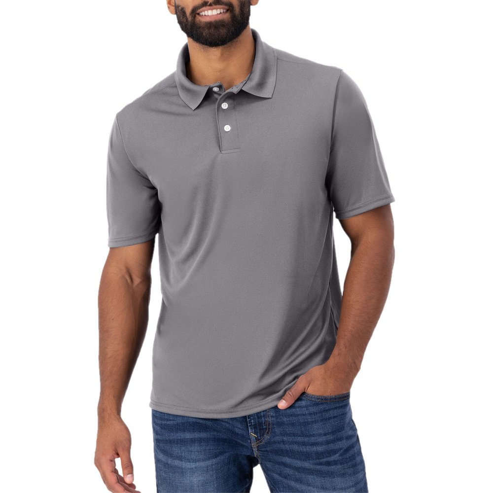 Hanes mens Hanes Sport Men's Cool Dri Men's Performance polo shirts, Graphite, Large US