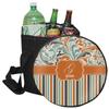 YouCustomizeIt Personalized Orange Blue Swirls & Stripes Collapsible Cooler & Seat view 1
