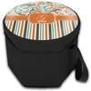 YouCustomizeIt Personalized Orange Blue Swirls & Stripes Collapsible Cooler & Seat view 2