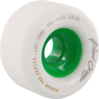Blood Orange Morgan 70mm 80a White Green Skate Wheels