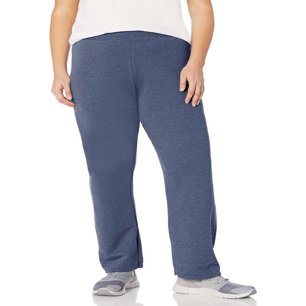 JUST MY SIZE Women's Plus Size Eco Smart Sweatpants - Regular Length Navy Heather