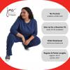 JUST MY SIZE Women's Plus Size Eco Smart Sweatpants - Regular Length Navy Heather view 3