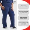 JUST MY SIZE Women's Plus Size Eco Smart Sweatpants - Regular Length Navy Heather view 4