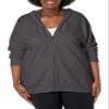 JUST MY SIZE womens Comfortsoft Ecosmart Fleece Full-zip Women's athletic hoodies, Slate Heather, 1X US view 1