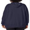 JUST MY SIZE womens Comfortsoft Ecosmart Fleece Full-zip Women's athletic hoodies, Navy Heather, 5X US view 2