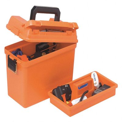 Plano Synergy, Inc. Storage Box w/Tray, Orange, 17x13x10