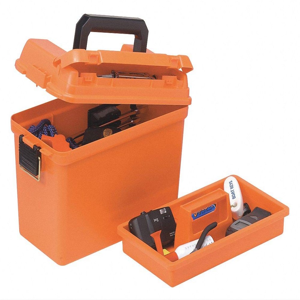 Plano Synergy, Inc. Storage Box w/Tray, Orange, 17x13x10
