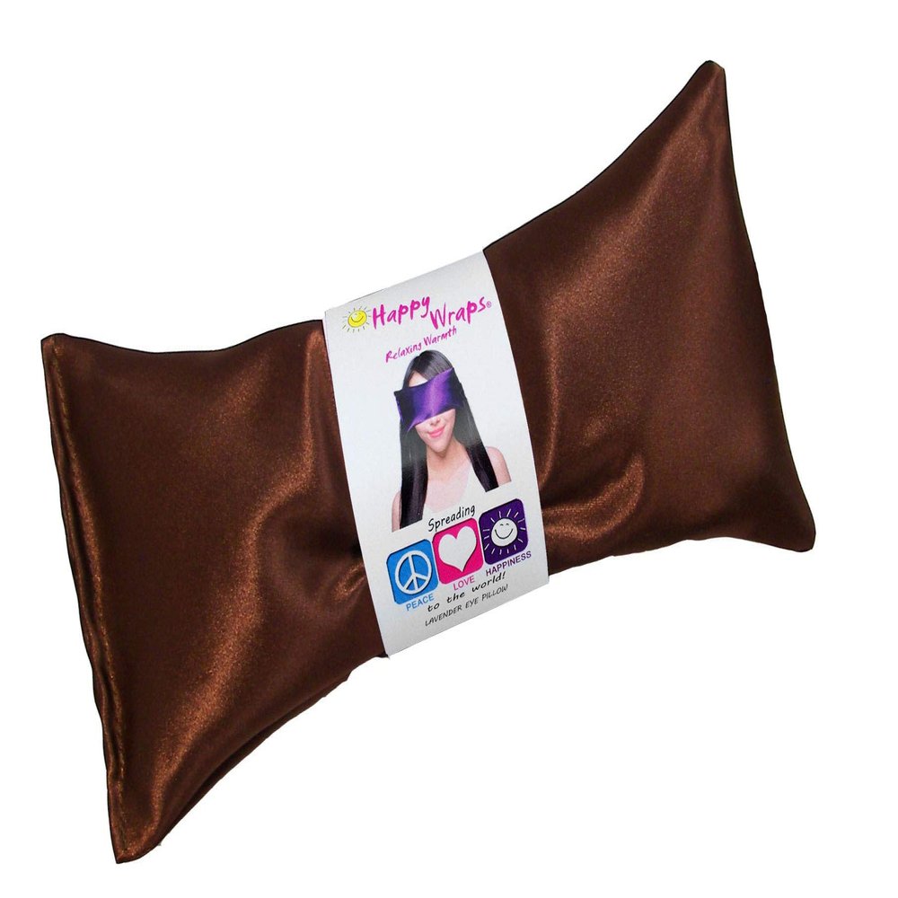 Lavender Eye Pillow - Hot Cold Weighted Eye Pillows for Relaxation, Sleep, Stress, Migraine Relief, Yoga - Aromatherapy Gifts for Women, Birthday, Teachers, Made in USA by Happy Wraps - Copper