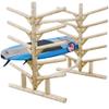 10-Place SUP/Surfboard Log Racks, SUP Storage Rack, Paddle Board Rack for Garage, Surfing Outdoor Storages, Sports Equipment Organizer, Surfboards Storage Stand, Surfing Board - Natural view 1