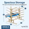10-Place SUP/Surfboard Log Racks, SUP Storage Rack, Paddle Board Rack for Garage, Surfing Outdoor Storages, Sports Equipment Organizer, Surfboards Storage Stand, Surfing Board - Natural view 2