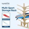10-Place SUP/Surfboard Log Racks, SUP Storage Rack, Paddle Board Rack for Garage, Surfing Outdoor Storages, Sports Equipment Organizer, Surfboards Storage Stand, Surfing Board - Natural view 4