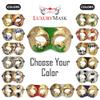 Masquerade Mask for Men  Antique Look Mask for Halloween, Masquerade Balls, Mardi Gras, Prom, and Themed Parties  Perfect for Formal Events & Costume Celebrations (Green/Gold Musical) view 2
