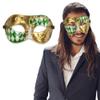 Masquerade Mask for Men  Antique Look Mask for Halloween, Masquerade Balls, Mardi Gras, and Themed Parties  Perfect for Formal Events & Costume Celebrations (Green Gold Half Checkered) view 1