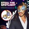 Luxury Mask Masquerade Mask for Men Musical Checkered Vintage Design Mask for Mardi Gras, Prom and Masquerade Party - Blue/Gold (Checkered) view 2