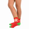 Christmas Holiday Novelty Little Kids Boys Girls Crew Socks 4-Pair (9-10 Years, Stripe Tree Snowman Candy Cane) view 2