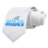 TOOLOUD Save The Sharks - Fin Color Printed White Neck Tie view 1