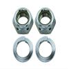 Lowrider *Size: M16 Nylon Nut*Axle Size: 5/8 Inch*Material: Steel Nuts and Washers *Color: Chrome view 1