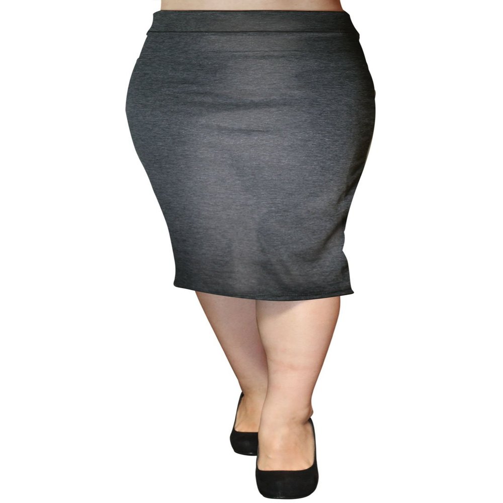 ShopMyTrend Women's Bodycon Pencil Skirt Small H Charcoal