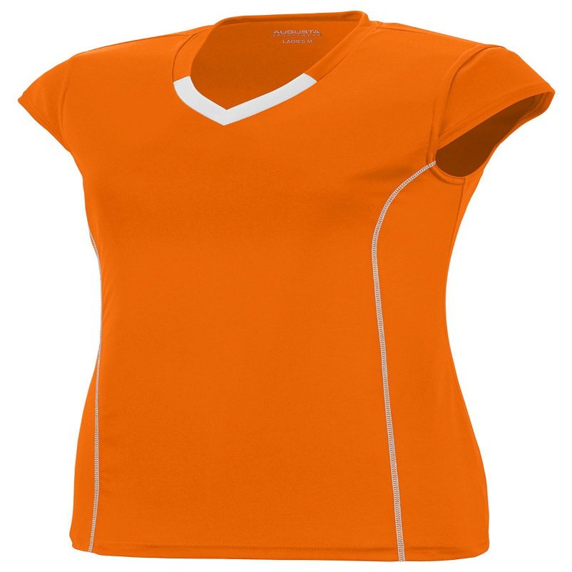 Augusta Sportswear Girls' Large 1219, Power Orange/White