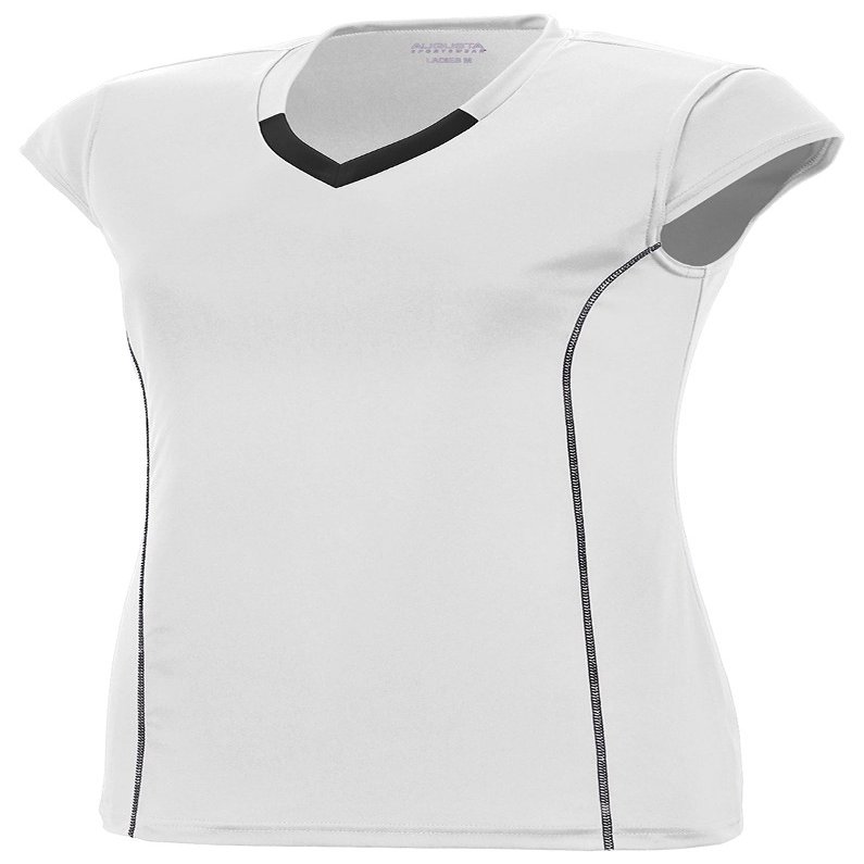 Augusta Sportswear Girls' Medium 1219, White/Black
