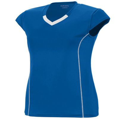 Augusta 1218A-Royal- White-S Ladies Blash Jersey Royal-White - Small