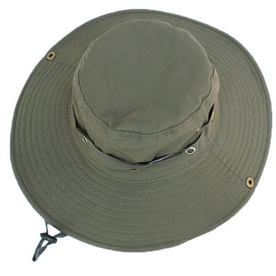 LerBen Unisex Outdoor Travel Sport Wide Brim Sun Hat Travel Fishing Cap Green