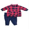 Carter's Infant Baby Boys Red Fleece Sweatshirt & Pant 2 Piece Outfit 3 Months view 1