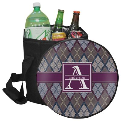YouCustomizeIt Personalized Knit Argyle Collapsible Cooler & Seat