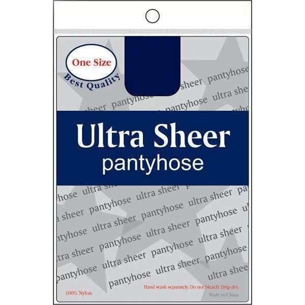 6 Pieces Annie Women's Ultra Sheer Pantyhose One Size Off Black
