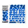 STIFFIE Whipline Black/Blue 3" Boat & PWC Registration Decals  Numbers Letters Stickers view 2
