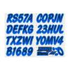 STIFFIE Whipline Black/Blue 3" Boat & PWC Registration Decals  Numbers Letters Stickers view 3