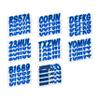 STIFFIE Whipline Black/Blue 3" Boat & PWC Registration Decals  Numbers Letters Stickers view 4