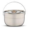 Camping Cookware Set - Compact Stainless Steel Campfire Cooking Pots and Pans | Combo Kit with Travel Tote Bag | Rugged Outdoor Cook Set for Hiking (4 Piece Pot & Pan Set) view 4