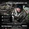 TITAN Survival Mylar Survival Blankets 5 Pack 52 x 82 - 90% Heat Retention & Waterproof Design - Emergency Blanket Cold Weather Protection & Survival Kits - Durable Space Blanket for Outdoor Use view 2